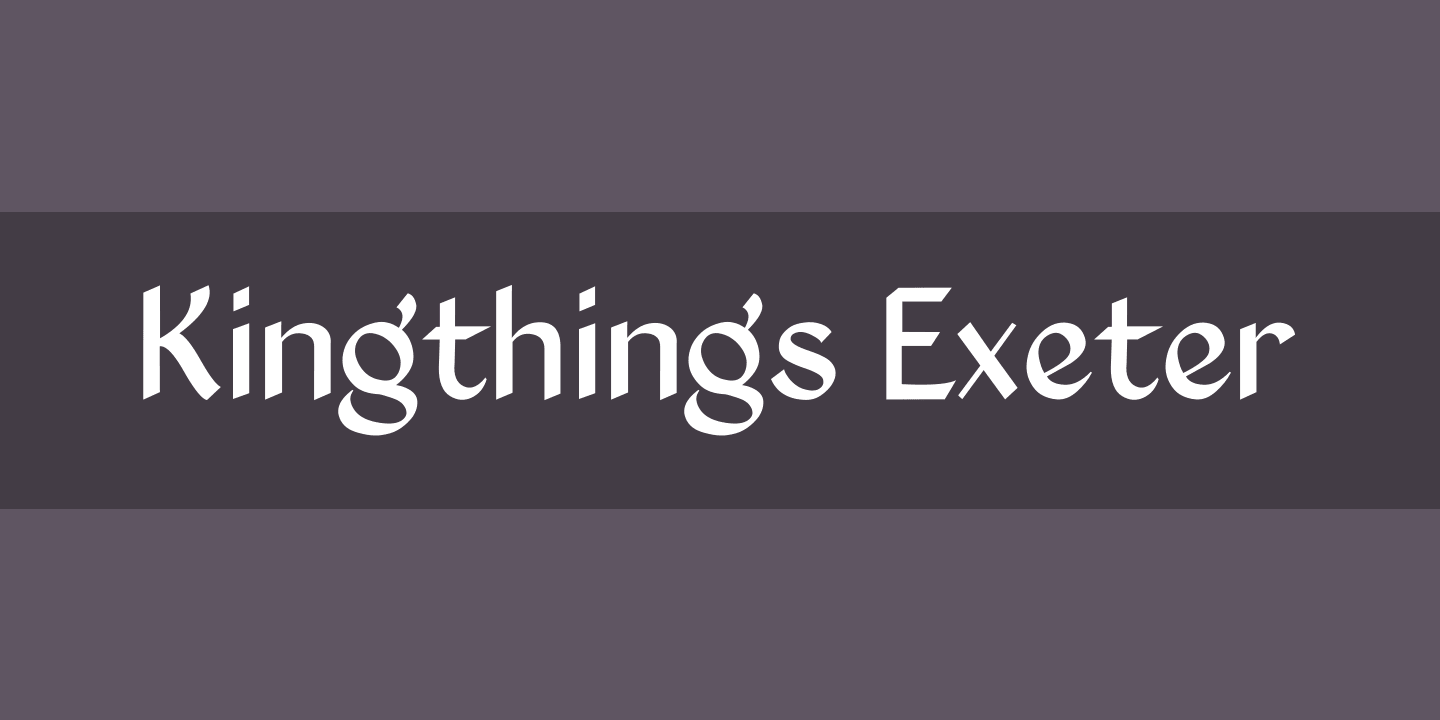 Пример шрифта Kingthings Exeter #1